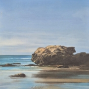 Agostino Cancogni, Marina, dipinto ad olio su tavola cm 30×30 (7)