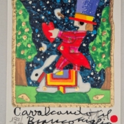 Francesco Musante, Cavalcaldo il bianconiglio, serigrafia cm 8×10