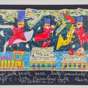 Francesco Musante, Il trenino delle parole…, serigrafia cm 24×50
