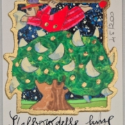 Francesco Musante, L’albero delle lune, serigrafia cm 8×10