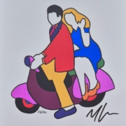 Marco Lodola, Vespa lover, screenprint su carta cm 21×30