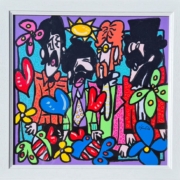 Oklit, The Beatles, Smalti e acrilici su cartone telato cm 30×30