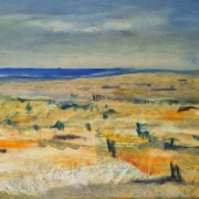 Salvatore Magazzini, Campagna toscana, dipinto su tavola cm 25×35